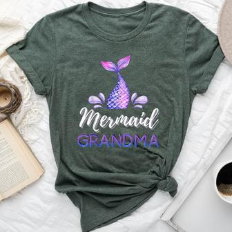 Mermaid Grandma Matching Family Birthday Party Bella Canvas T-shirt | Mazezy
