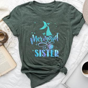 Mermaid Sister Girls Family Matching Party Squad Bella Canvas T-shirt - Thegiftio UK