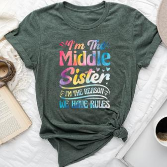 Middle Sister I'm The Reason We Have Rules Matching Bella Canvas T-shirt | Mazezy DE