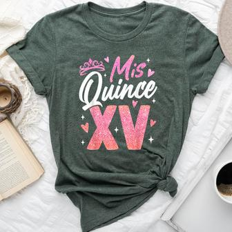 Miss Quince Xv Birthday Girl Family Party Decorations Bella Canvas T-shirt | Mazezy