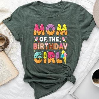 Mom Of The Birthday Bday Girl Ice Cream Birthday Party Bella Canvas T-shirt | Mazezy CA