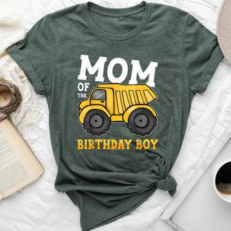 Mom Of The Birthday Boy Construction Truck Birthday Party Bella Canvas T-shirt - Monsterry