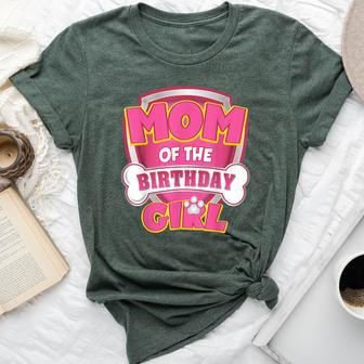 Mom Of The Birthday Girl Dog Paw Theme Celebration Bella Canvas T-shirt - Seseable