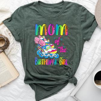 Mom Of The Birthday Girl Rolling Skate Family Party Bella Canvas T-shirt - Monsterry UK