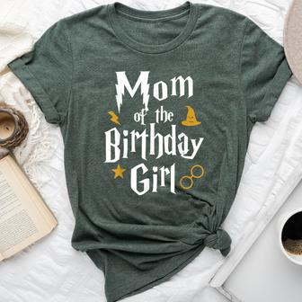 Mom Of The Birthday Girl Wizard 1St Birthday Family Party Bella Canvas T-shirt - Thegiftio UK