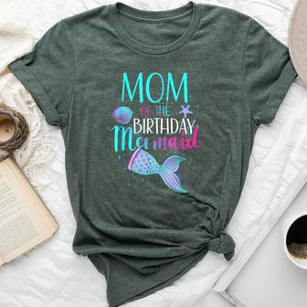Mom Of The Birthday Mermaid Matching Family Birthday Bella Canvas T-shirt | Mazezy