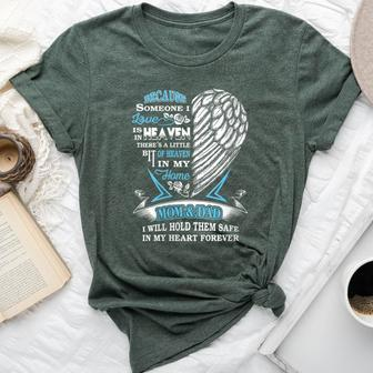 Mom Dad In Heaven Forever In My Heart In Memory Of Parents Bella Canvas T-shirt - Monsterry UK