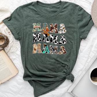 Mom And Dad Mama Birthday Boy Cow Family Matching Bella Canvas T-shirt - Thegiftio UK