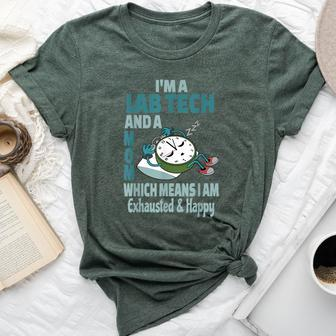 Mom Lab Tech Tired Busy Exhausted Saying Bella Canvas T-shirt - Monsterry