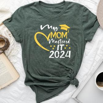 My Mom Mastered It Class Of 2024 Masters Graduation Bella Canvas T-shirt | Mazezy