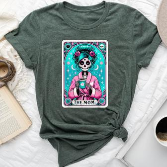 The Mom Tarot Card Skeleton Witch Mom Skull Mama Bella Canvas T-shirt | Mazezy
