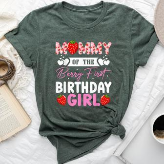 Mommy Of The Berry First Birthday Girl Sweet Strawberry Bella Canvas T-shirt - Seseable