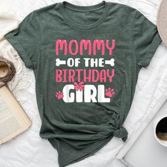 Mommy Of The Birthday Girl Dog Paw Birthday Party Bella Canvas T-shirt - Thegiftio UK