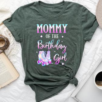 Mommy Of The Birthday Girl Rolling Skate Bday Theme Family Bella Canvas T-shirt - Monsterry UK