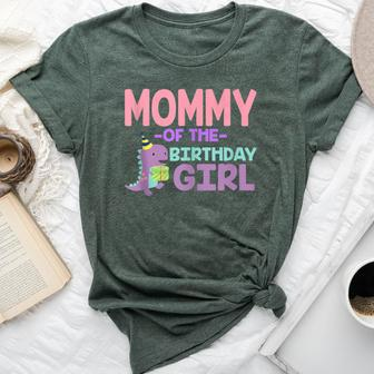 Mommy Of The Birthday For Girl Saurus Rex Dinosaur Party Bella Canvas T-shirt - Thegiftio UK