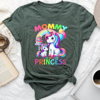 Mommy Of The Birthday Princess Unicorn Mom Bella Canvas T-shirt - Seseable