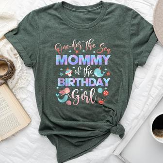 Mommy Of The Mermaid Birthday Girl Under Sea Mama 1St Bella Canvas T-shirt - Thegiftio UK