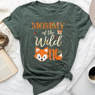 Mommy Of The Wild One Birthday Girl Fox Lover Mom Mother Bella Canvas T-shirt - Monsterry UK