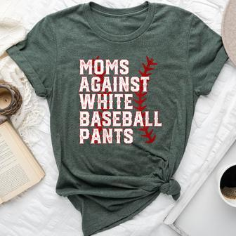 Moms Against White Baseball Pants Baseball Mama Bella Canvas T-shirt - Monsterry