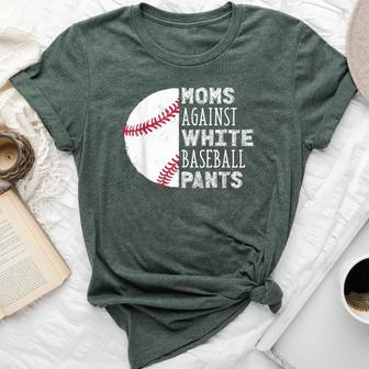 Moms Against White Baseball Pants Baseball Mom Quote Bella Canvas T-shirt - Thegiftio UK
