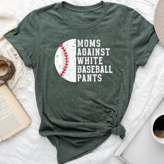 Moms Against White Baseball Pants Vintage Baseball Mom Bella Canvas T-shirt - Thegiftio UK