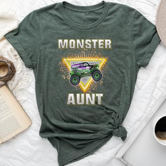 Monster Truck Aunt Retro Vintage Monster Truck Bella Canvas T-shirt - Seseable