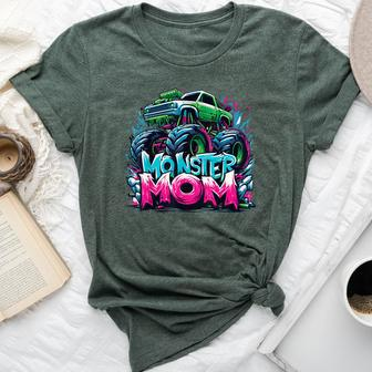 Monster Truck Mom Of The Birthday Boy Matching Family Bella Canvas T-shirt - Seseable