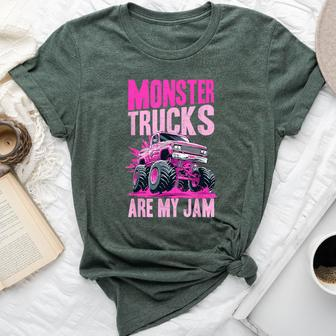 Monster Truck Toddler Girl Monster Trucks Are My Jam Bella Canvas T-shirt - Monsterry UK