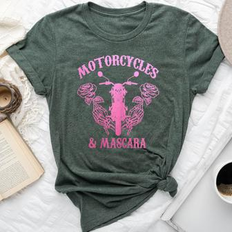 Motorcycles & Mascara Biker Girl Pink Vintage Bella Canvas T-shirt - Seseable