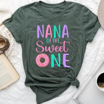 Nana Of The Sweet One Grandma 1St Birthday Girl Donut Party Bella Canvas T-shirt - Seseable