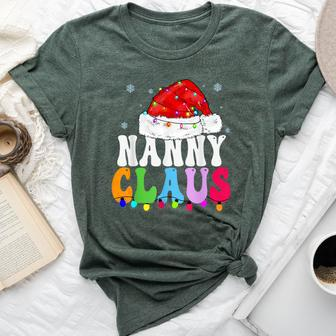 Nanny Claus Xmas Family Matching Grandma Christmas Bella Canvas T-shirt - Seseable