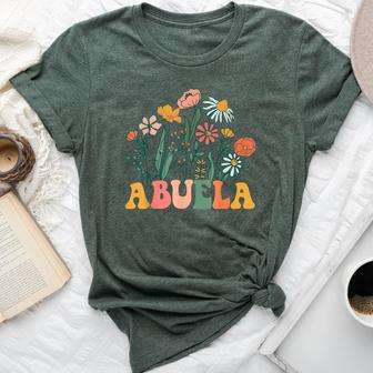 New Abuela Wildflower First Birthday & Baby Shower Bella Canvas T-shirt - Thegiftio UK