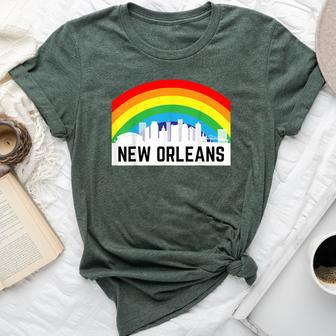 New Orleans Pride Lgbtq Rainbow Skyline Bella Canvas T-shirt - Monsterry