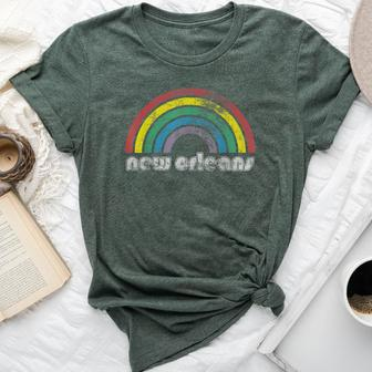 New Orleans Rainbow 70'S 80'S Style Retro Gay Pride Bella Canvas T-shirt - Monsterry DE