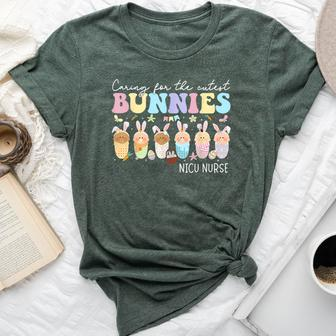 Nicu Nurse Easter Day Caring For The Cutest Bunnies Bella Canvas T-shirt | Mazezy