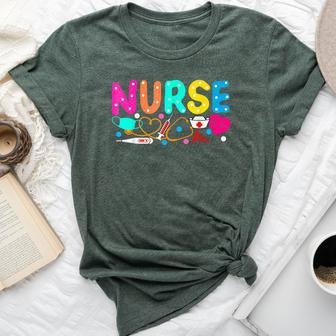 Nurse's Day Nurse Life Happy National Nurses Week 2024 Women Bella Canvas T-shirt | Mazezy CA