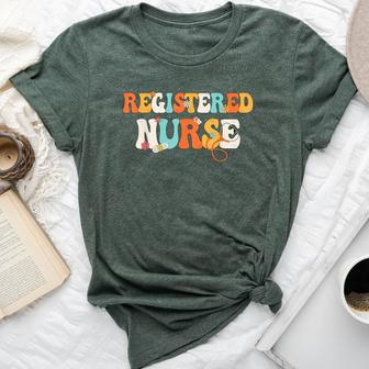 Nurses Rn Groovy Registered Nurse Registered Nurse Rn Bella Canvas T-shirt - Thegiftio UK