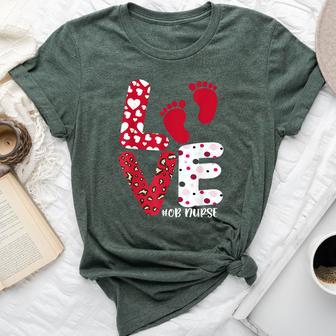 Ob Nurse Valentines Day Delivery Labor Nursing Lovers Bella Canvas T-shirt - Monsterry UK