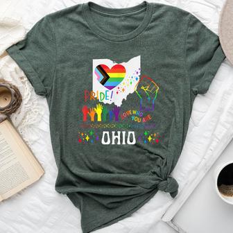 Ohio Gay Pride Rainbow Equality Lgbtq Lgbt Ohio Bella Canvas T-shirt - Monsterry