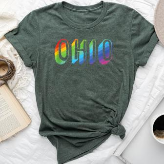 Ohio Lgbtq Pride Rainbow Pride Flag Bella Canvas T-shirt - Monsterry