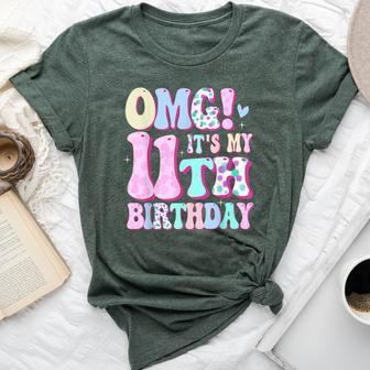 Omg It's My 11Th Birthday Girl Eleven 11 Year Old Bday Bella Canvas T-shirt | Mazezy