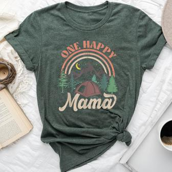 One Happy Mama Happy Camper Matching Family First Birthday Bella Canvas T-shirt - Seseable