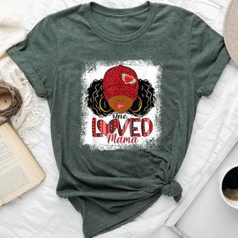 One Loved Mama Black Mom African American Valentines Day Bella Canvas T-shirt - Monsterry DE