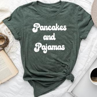 Pancakes And Pajamas Cozy Womens Bella Canvas T-shirt - Monsterry