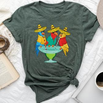 Parrot Cinco De Mayo Drinking Tequila Mexican Fiesta Bella Canvas T-shirt - Monsterry DE