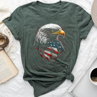 Patriotic Eagle Us American Flag 4Th Of July Boys Bella Canvas T-shirt - Seseable