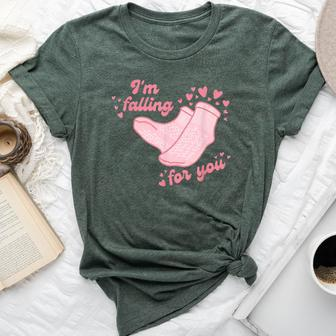 Pct Valentine's Day Cna Fall Risk Falling For You Healthcare Bella Canvas T-shirt - Monsterry DE