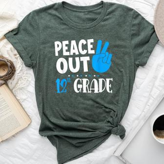Peace Out 12Th Grade Graduation Last Day School Student Bday Bella Canvas T-shirt - Monsterry