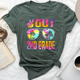 Peace Out 2Nd Grade Tie Dye Graduation Last Day Of School Bella Canvas T-shirt | Mazezy CA