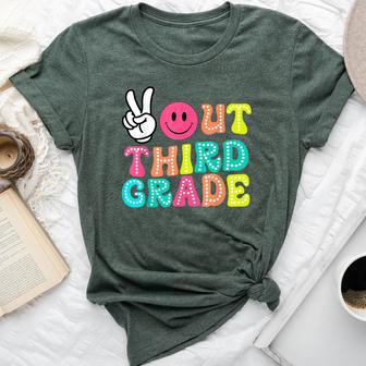 Peace Out 3Rd Grade Graduation Class 2024 Last Day Of School Bella Canvas T-shirt - Monsterry CA